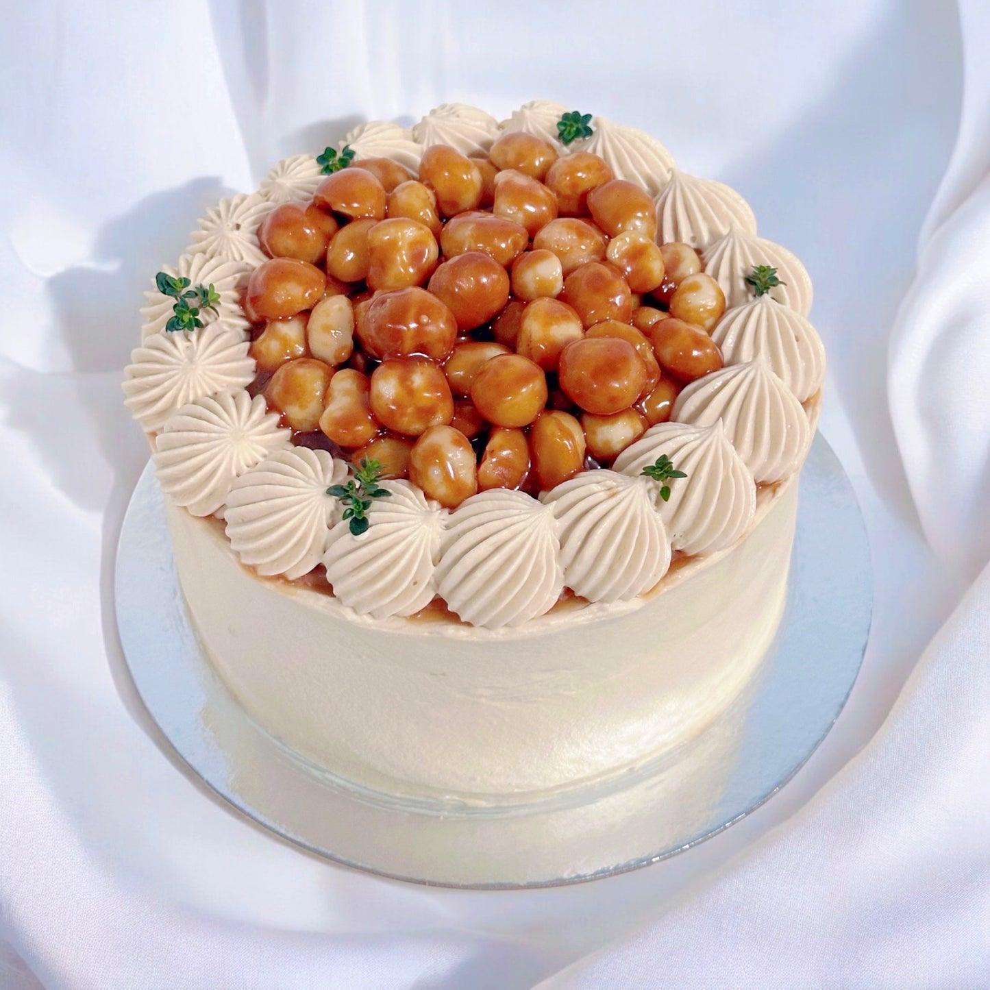 Coffee Caramel Macademia Cake