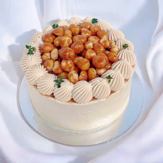 Coffee Caramel Macademia Cake
